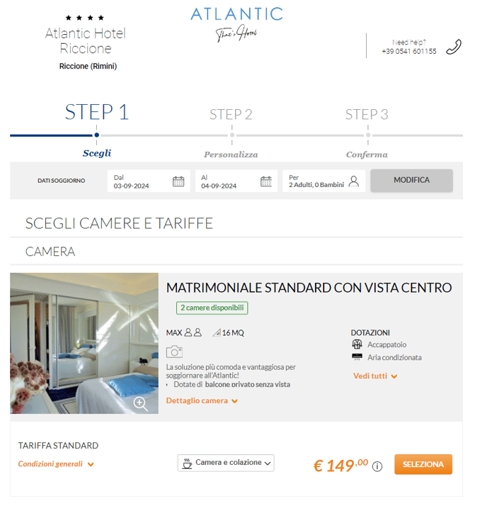 Booking online Atlantic